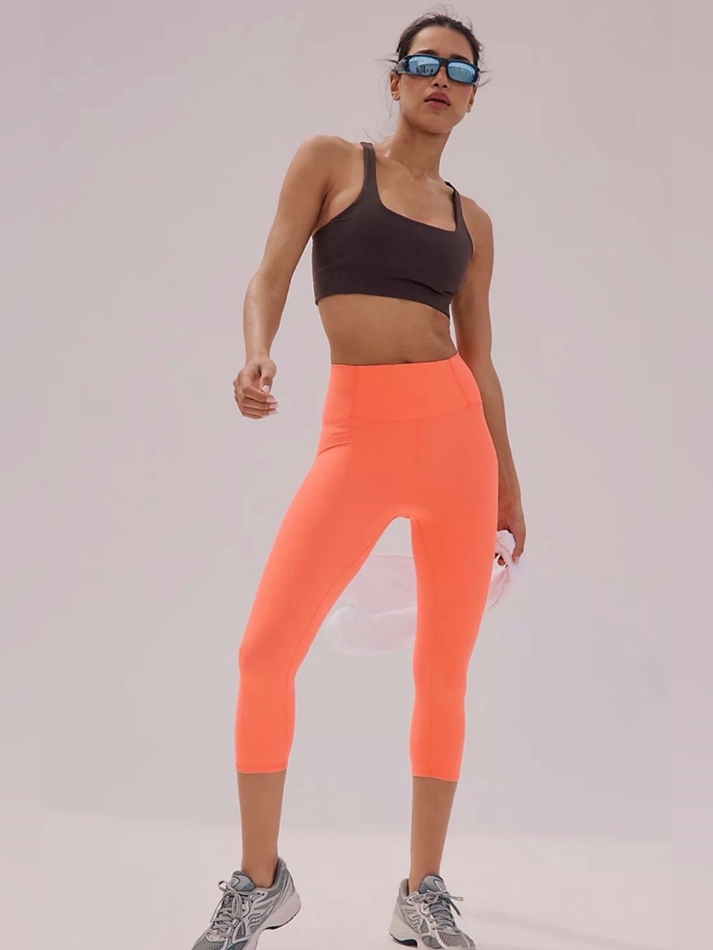 FP Movement by Free People Never Better Capri Leggings in Neon Coral Size Small